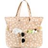 imageWaterproof Beach Tote Pool Bags for Women Ladies Extra Large Gym Tote Carry On Bag With Wet Compartment for Weekender TravelBeige Flower95 Brown