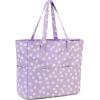 imageWaterproof Beach Tote Pool Bags for Women Ladies Extra Large Gym Tote Carry On Bag With Wet Compartment for Weekender TravelBeige Flower95 Purple