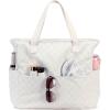 imageWaterproof Beach Tote Pool Bags for Women Ladies Extra Large Gym Tote Carry On Bag With Wet Compartment for Weekender TravelBeige Grid