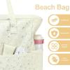 imageWaterproof Beach Tote Pool Bags for Women Ladies Extra Large Gym Tote Carry On Bag With Wet Compartment for Weekender TravelBeige Snowflakes