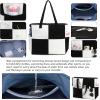 imageWaterproof Beach Tote Pool Bags for Women Ladies Extra Large Gym Tote Carry On Bag With Wet Compartment for Weekender TravelBlack Checkered