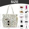 imageWaterproof Beach Tote Pool Bags for Women Ladies Extra Large Gym Tote Carry On Bag With Wet Compartment for Weekender TravelBlack Little Flower 95