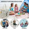 imageWaterproof Beach Tote Pool Bags for Women Ladies Extra Large Gym Tote Carry On Bag With Wet Compartment for Weekender TravelBlack Little Flower 95
