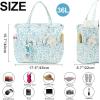 imageWaterproof Beach Tote Pool Bags for Women Ladies Extra Large Gym Tote Carry On Bag With Wet Compartment for Weekender TravelBlue Floral 201