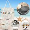 imageWaterproof Beach Tote Pool Bags for Women Ladies Extra Large Gym Tote Carry On Bag With Wet Compartment for Weekender TravelBrown Diamond