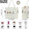 imageWaterproof Beach Tote Pool Bags for Women Ladies Extra Large Gym Tote Carry On Bag With Wet Compartment for Weekender TravelBrown Diamond
