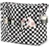 imageWaterproof Beach Tote Pool Bags for Women Ladies Extra Large Gym Tote Carry On Bag With Wet Compartment for Weekender TravelChecked Black White