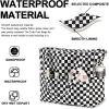 imageWaterproof Beach Tote Pool Bags for Women Ladies Extra Large Gym Tote Carry On Bag With Wet Compartment for Weekender TravelChecked Black White