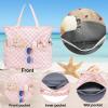 imageWaterproof Beach Tote Pool Bags for Women Ladies Extra Large Gym Tote Carry On Bag With Wet Compartment for Weekender TravelChecked Pink White