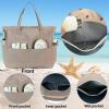 imageWaterproof Beach Tote Pool Bags for Women Ladies Extra Large Gym Tote Carry On Bag With Wet Compartment for Weekender TravelGrey Purple