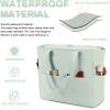 imageWaterproof Beach Tote Pool Bags for Women Ladies Extra Large Gym Tote Carry On Bag With Wet Compartment for Weekender TravelLight Green