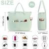 imageWaterproof Beach Tote Pool Bags for Women Ladies Extra Large Gym Tote Carry On Bag With Wet Compartment for Weekender TravelLight Green