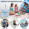 imageWaterproof Beach Tote Pool Bags for Women Ladies Extra Large Gym Tote Carry On Bag With Wet Compartment for Weekender TravelMulticolor Strip 1