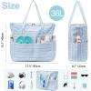 imageWaterproof Beach Tote Pool Bags for Women Ladies Extra Large Gym Tote Carry On Bag With Wet Compartment for Weekender TravelMulticolor Strip 1