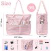 imageWaterproof Beach Tote Pool Bags for Women Ladies Extra Large Gym Tote Carry On Bag With Wet Compartment for Weekender TravelMulticolor Strip 2