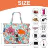 imageWaterproof Beach Tote Pool Bags for Women Ladies Extra Large Gym Tote Carry On Bag With Wet Compartment for Weekender TravelOrange