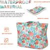 imageWaterproof Beach Tote Pool Bags for Women Ladies Extra Large Gym Tote Carry On Bag With Wet Compartment for Weekender TravelOrange