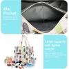 imageWaterproof Beach Tote Pool Bags for Women Ladies Extra Large Gym Tote Carry On Bag With Wet Compartment for Weekender TravelPineapple