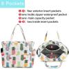 imageWaterproof Beach Tote Pool Bags for Women Ladies Extra Large Gym Tote Carry On Bag With Wet Compartment for Weekender TravelPineapple