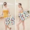 imageWaterproof Beach Tote Pool Bags for Women Ladies Extra Large Gym Tote Carry On Bag With Wet Compartment for Weekender TravelPineapple