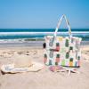 imageWaterproof Beach Tote Pool Bags for Women Ladies Extra Large Gym Tote Carry On Bag With Wet Compartment for Weekender TravelPineapple