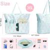 imageWaterproof Beach Tote Pool Bags for Women Ladies Extra Large Gym Tote Carry On Bag With Wet Compartment for Weekender TravelPink Bow Tie