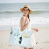 imageWaterproof Beach Tote Pool Bags for Women Ladies Extra Large Gym Tote Carry On Bag With Wet Compartment for Weekender TravelPink Bow Tie