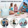 imageWaterproof Beach Tote Pool Bags for Women Ladies Extra Large Gym Tote Carry On Bag With Wet Compartment for Weekender TravelPink Bow Tie