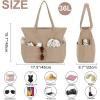 imageWaterproof Beach Tote Pool Bags for Women Ladies Extra Large Gym Tote Carry On Bag With Wet Compartment for Weekender TravelPure Khaki