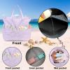 imageWaterproof Beach Tote Pool Bags for Women Ladies Extra Large Gym Tote Carry On Bag With Wet Compartment for Weekender TravelPurple Snowflakes