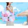 imageWaterproof Beach Tote Pool Bags for Women Ladies Extra Large Gym Tote Carry On Bag With Wet Compartment for Weekender TravelRainbow