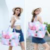 imageWaterproof Beach Tote Pool Bags for Women Ladies Extra Large Gym Tote Carry On Bag With Wet Compartment for Weekender TravelRainbow