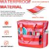 imageWaterproof Beach Tote Pool Bags for Women Ladies Extra Large Gym Tote Carry On Bag With Wet Compartment for Weekender TravelRose Pink Stripe