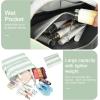 imageWaterproof Beach Tote Pool Bags for Women Ladies Extra Large Gym Tote Carry On Bag With Wet Compartment for Weekender TravelSage Green Stripe