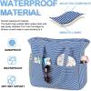 imageWaterproof Beach Tote Pool Bags for Women Ladies Extra Large Gym Tote Carry On Bag With Wet Compartment for Weekender TravelSea Blue Stripes