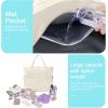 imageWaterproof Beach Tote Pool Bags for Women Ladies Extra Large Gym Tote Carry On Bag With Wet Compartment for Weekender TravelSolid Beige