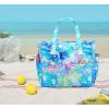 imageWaterproof Beach Tote Pool Bags for Women Ladies Extra Large Gym Tote Carry On Bag With Wet Compartment for Weekender TravelTie Dye Blue