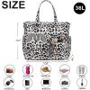 imageWaterproof Beach Tote Pool Bags for Women Ladies Extra Large Gym Tote Carry On Bag With Wet Compartment for Weekender TravelWblack Leopard