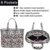 imageWaterproof Beach Tote Pool Bags for Women Ladies Extra Large Gym Tote Carry On Bag With Wet Compartment for Weekender TravelWblack Leopard