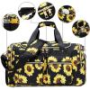 imageWeekender Overnight Duffel Bag Shoe Pocket for Women Men Weekend Travel Tote Carry On Bag Sunflower Black