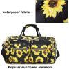 imageWeekender Overnight Duffel Bag Shoe Pocket for Women Men Weekend Travel Tote Carry On Bag Sunflower Black