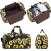 imageWeekender Overnight Duffel Bag Shoe Pocket for Women Men Weekend Travel Tote Carry On Bag Sunflower Black