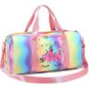 imageBLUBOON Duffle Bag Girls Kids Cute Gym Bag with Shoes Compartment ampamp Wet Separation Waterproof Sports Overnight Travel Bag Dance Bag