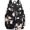 imageBackpack Women College Floral Bookbag Lady Travel Rucksack 156Inch Laptop Bag Black peony