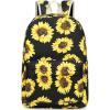 imageBackpack for Teen Girls Womens School Laptop Bookbag Travel Rucksack Sunflower Daypacks Sunflower Black OneSize