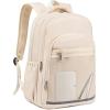 imageBluboon Backpack for Women 156 Inch Laptop Bookbag College School Backpack Girls Schoolbag Compartment Daypack for BusinessSolid Beige