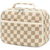 imageBluboon Insulated Lunch Bag for Girls ampamp Boys Corduroy School Lunch Box with Cooler ampamp Organizer Compartments LeakProof Lunch Tote for School Travel Corduroy Strawberries BeigeCorduroy checkered brown