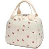 imageBluboon Lunch Box for Women Cute Lunch Bag Reusable Insulated Lunch Bags Large Capacity Lunchbox Cooler for Work Picnic or TravelStrawberry beige
