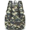 imageBluboon Vintage Backpack Leather Trim Casual Bookbag Men Women Laptop Travel Rucksack camou