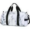 imageSport Gym Duffle Travel Bag for Men Women Duffel with Shoe Compartment Wet Pocket MarbleWhite 197quotx95quotx99quotA MarbleWhite